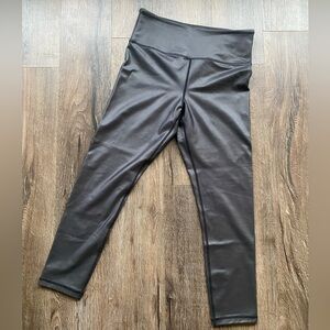 ZYIA Black Metallic Active Leggings